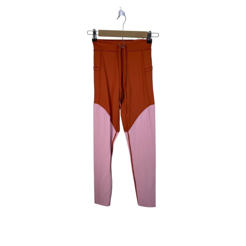 Offline by Aerie Leggings Two Tone Small Drawstring Workout Athletic Yoga